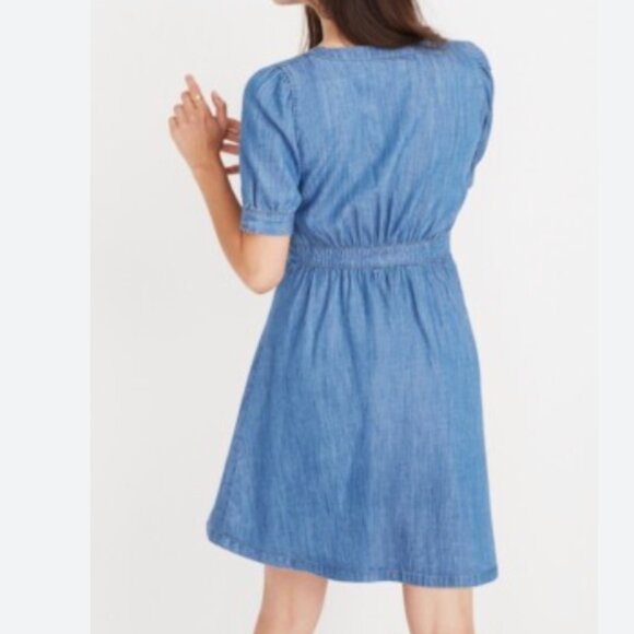Madewell Blue Button-Down Dress - Picture 4 of 5